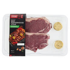 Beef Porterhouse Steak with Garlic and Herb Butter 400g